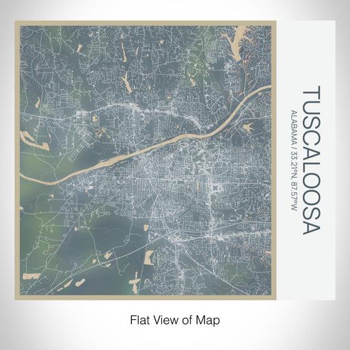 Rendered View of Tuscaloosa Alabama Map on 17oz Stainless Steel Insulated Tumbler in Afternoon Map Style