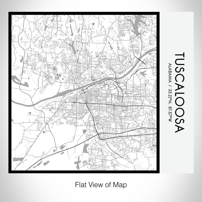 Rendered View of Tuscaloosa Alabama Map on 17oz Stainless Steel Insulated Tumbler in Classic Map Style
