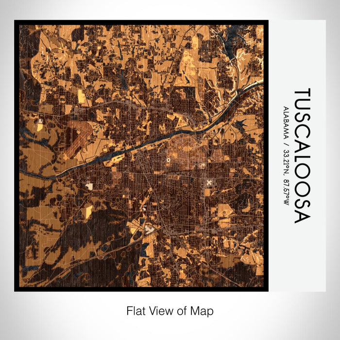 Rendered View of Tuscaloosa Alabama Map on 17oz Stainless Steel Insulated Tumbler in Ember Map Style