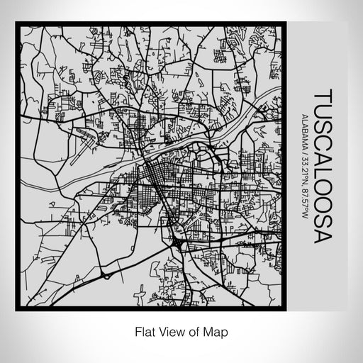 Rendered View of Tuscaloosa Alabama Map on 17oz Stainless Steel Insulated Tumbler in Tactile Lines with Succulent in Background