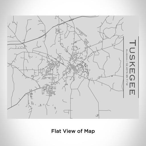 Rendered View of Tuskegee Alabama Map Engraving on 20oz Stainless Steel Insulated Bottle with Bamboo Top