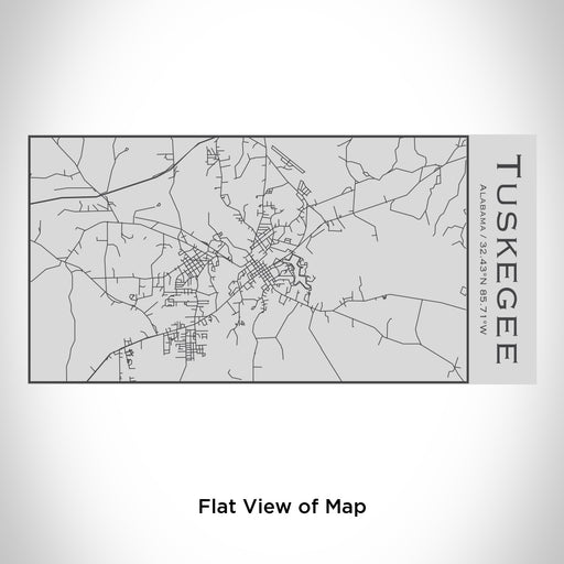 Rendered View of Tuskegee Alabama Map Engraving on 17oz Stainless Steel Insulated Cola Bottle