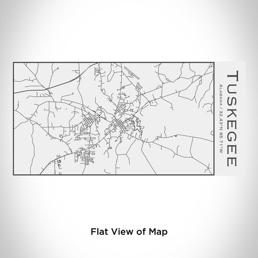 Rendered View of Tuskegee Alabama Map Engraving on 17oz Stainless Steel Insulated Cola Bottle in White