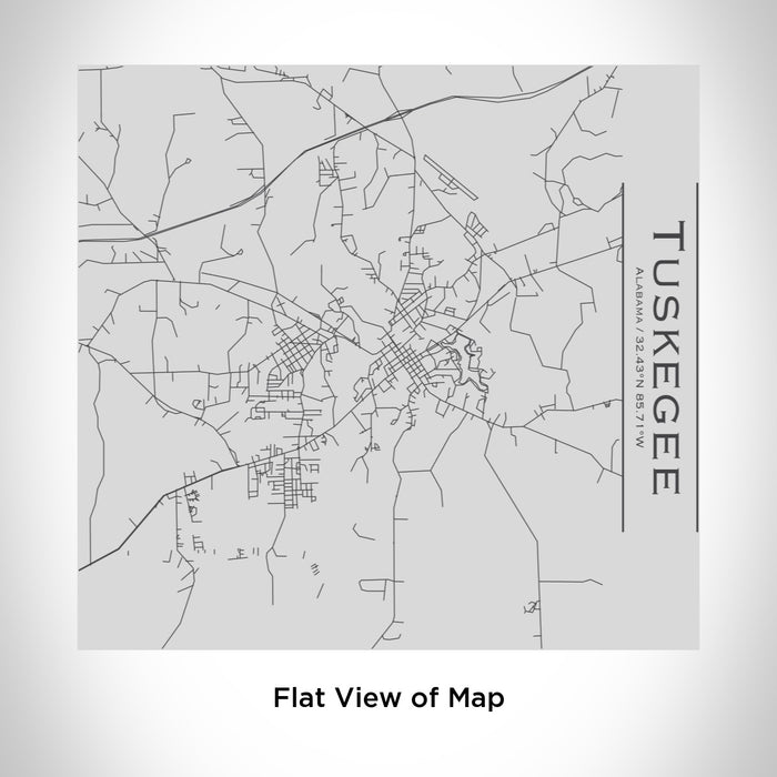 Rendered View of Tuskegee Alabama Map Engraving on 17oz Stainless Steel Insulated Tumbler