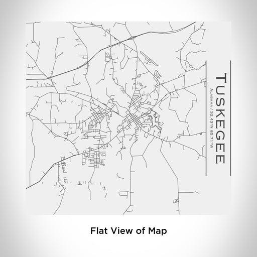 Rendered View of Tuskegee Alabama Map Engraving on 17oz Stainless Steel Insulated Tumbler in White