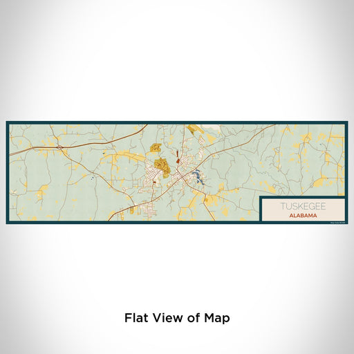 Flat View of Map Custom Tuskegee Alabama Map Enamel Mug in Woodblock