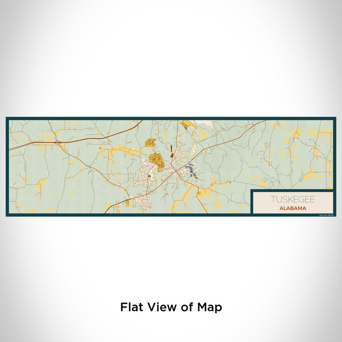 Flat View of Map Custom Tuskegee Alabama Map Enamel Mug in Woodblock