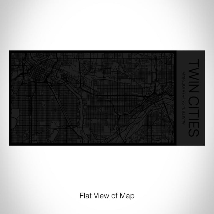 Rendered View of Twin Cities Minnesota Map on 17oz Stainless Steel Insulated Cola Bottle in Stainless in Matte Black