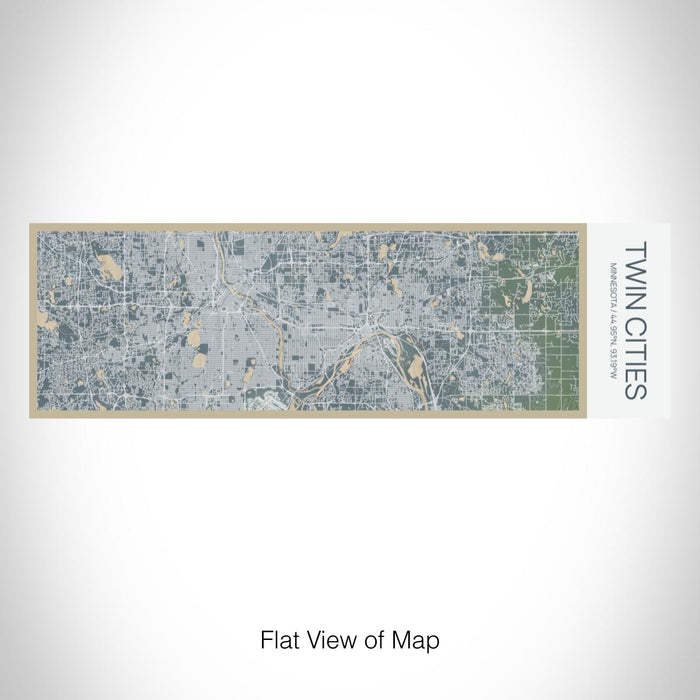 Rendered View of Twin Cities Minnesota Map on 10oz Stainless Steel Insulated Cup in Afternoon with Sliding Lid