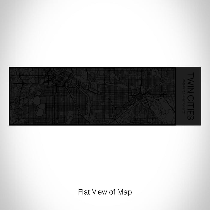Rendered View of Twin Cities Minnesota Map on 10oz Stainless Steel Insulated Cup in Matte Black with Sliding Lid