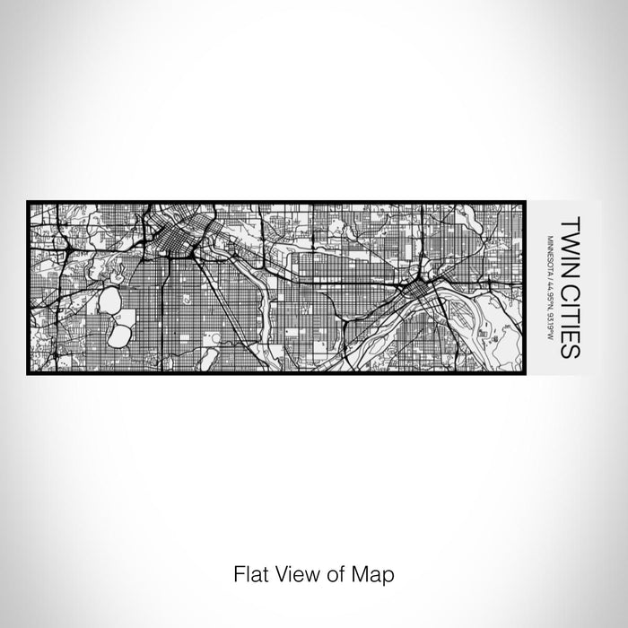 Rendered View of Twin Cities Minnesota Map on 10oz Stainless Steel Insulated Cup in Matte White with Sliding Lid
