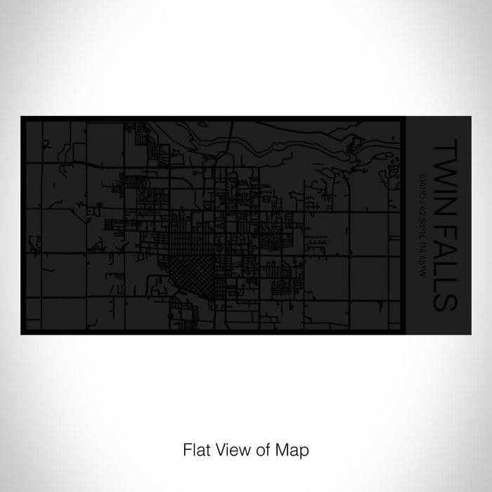 Rendered View of Twin Falls Idaho Map on 17oz Stainless Steel Insulated Cola Bottle in Stainless in Matte Black