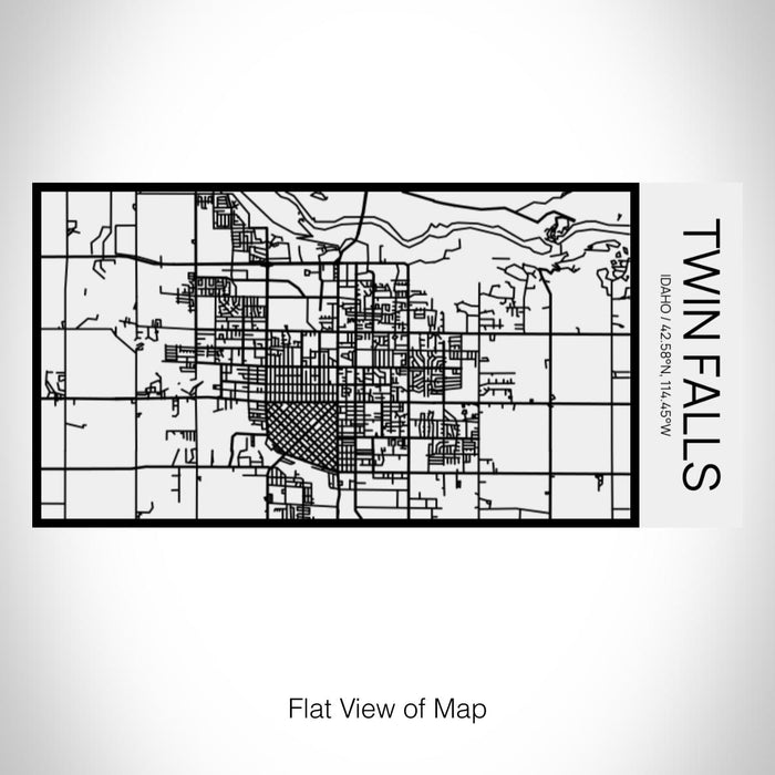 Rendered View of Twin Falls Idaho Map on 17oz Stainless Steel Insulated Cola Bottle in Stainless in Matte White