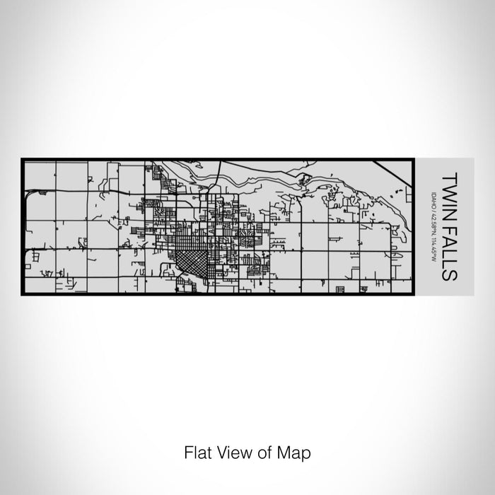 Rendered View of Twin Falls Idaho Map on 10oz Stainless Steel Insulated Cup with Sipping Lid
