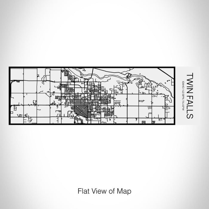 Rendered View of Twin Falls Idaho Map on 10oz Stainless Steel Insulated Cup in Matte White with Sliding Lid
