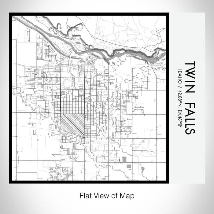Rendered View of Twin Falls Idaho Map on 17oz Stainless Steel Insulated Tumbler in Classic Map Style