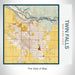Rendered View of Twin Falls Idaho Map on 17oz Stainless Steel Insulated Tumbler in Woodblock Map Style