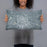 Person holding 20x12 Custom Tyler Texas Map Throw Pillow in Afternoon