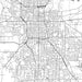 Tyler Texas Map Print in Classic Style Zoomed In Close Up Showing Details