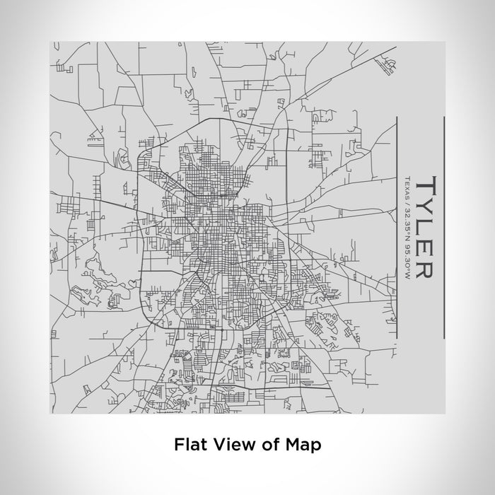 Rendered View of Tyler Texas Map Engraving on 17oz Stainless Steel Insulated Tumbler