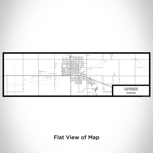 Flat View of Map Custom Ulysses Kansas Map Enamel Mug in Classic