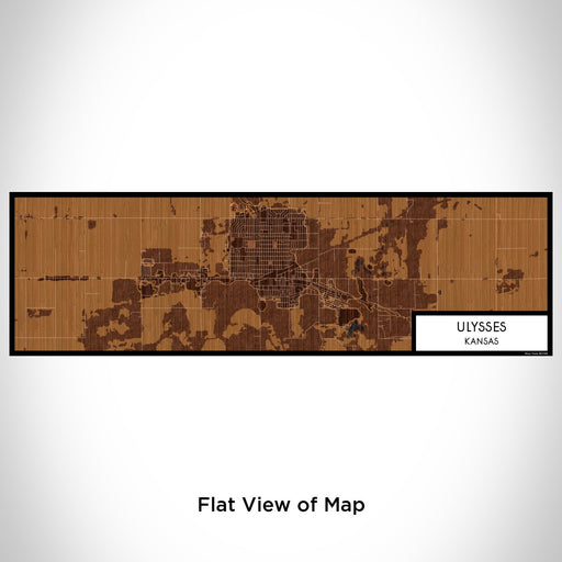 Flat View of Map Custom Ulysses Kansas Map Enamel Mug in Ember