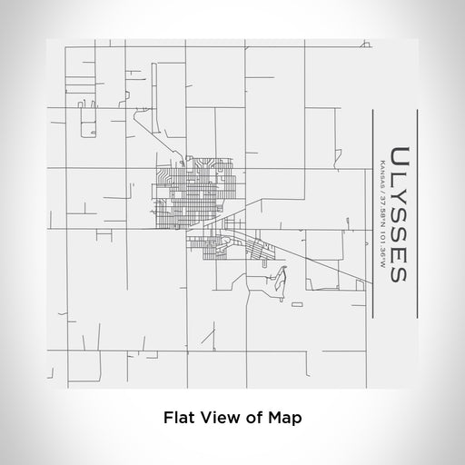 Rendered View of Ulysses Kansas Map Engraving on 17oz Stainless Steel Insulated Tumbler in White