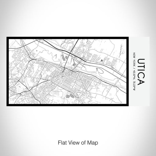 Rendered View of Utica New York Map on 17oz Stainless Steel Insulated Bottle with printed classic style map