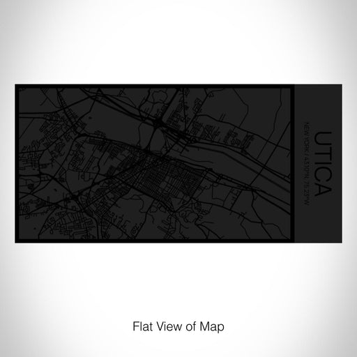 Rendered View of Utica New York Map on 17oz Stainless Steel Insulated Cola Bottle in Stainless in Matte Black