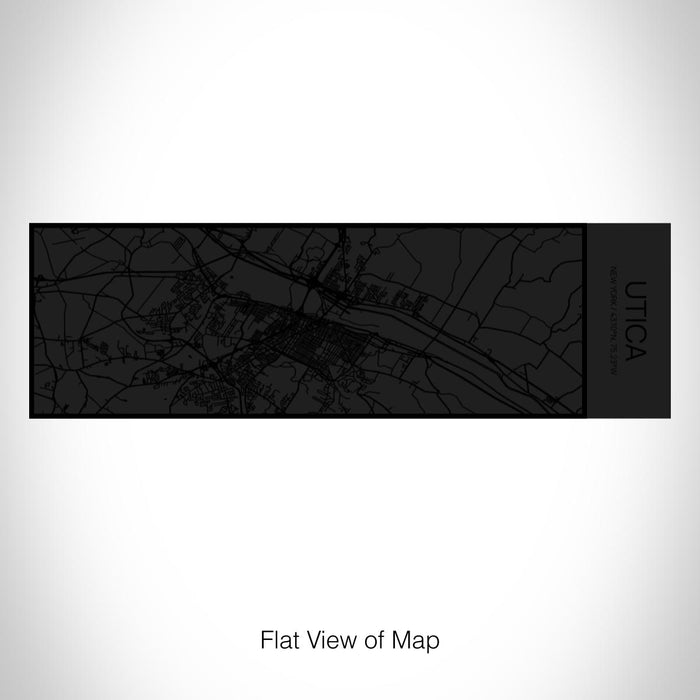 Rendered View of Utica New York Map on 10oz Stainless Steel Insulated Cup in Matte Black with Sliding Lid