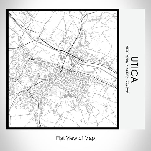 Rendered View of Utica New York Map on 17oz Stainless Steel Insulated Tumbler in Classic Map Style