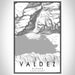 Valdez Alaska Map Print Portrait Orientation in Classic Style With Shaded Background