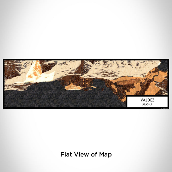 Flat View of Map Custom Valdez Alaska Map Enamel Mug in Ember