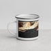 Left View Custom Valdez Alaska Map Enamel Mug in Ember