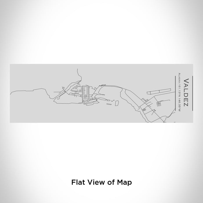 Rendered View of Valdez Alaska Map Engraving on 10oz Stainless Steel Insulated Cup with Sipping Lid