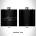 Rendered View of Valdez Alaska Map Engraving on 6oz Stainless Steel Flask in Black