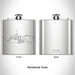 Rendered View of Valdez Alaska Map Engraving on 6oz Stainless Steel Flask