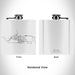 Rendered View of Valdez Alaska Map Engraving on 6oz Stainless Steel Flask in White