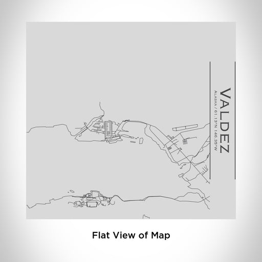 Rendered View of Valdez Alaska Map Engraving on 17oz Stainless Steel Insulated Tumbler