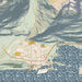 Valdez Alaska Map Print in Woodblock Style Zoomed In Close Up Showing Details