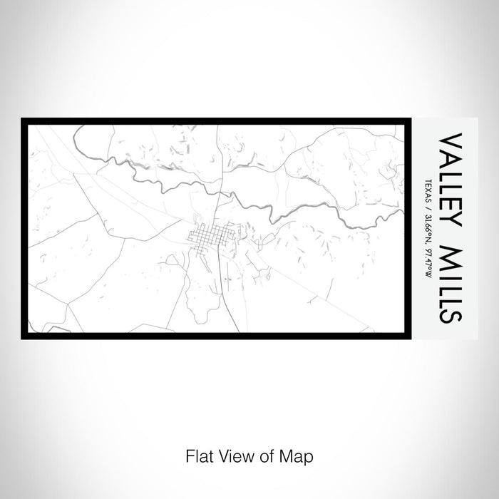Rendered View of Valley Mills Texas Map on 17oz Stainless Steel Insulated Bottle with printed classic style map