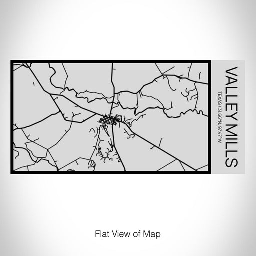 Rendered View of Valley Mills Texas Map on 17oz Stainless Steel Insulated Cola Bottle in Stainless