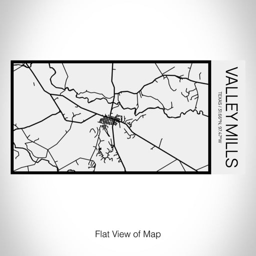 Rendered View of Valley Mills Texas Map on 17oz Stainless Steel Insulated Cola Bottle in Stainless in Matte White