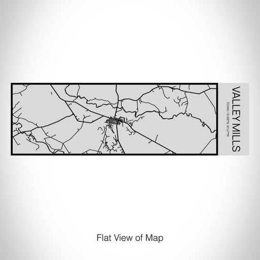Rendered View of Valley Mills Texas Map on 10oz Stainless Steel Insulated Cup with Sipping Lid