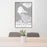 24x36 Vancouver British Columbia Map Print Portrait Orientation in Classic Style Behind 2 Chairs Table and Potted Plant