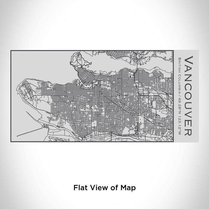 Rendered View of Vancouver British Columbia Map Engraving on 17oz Stainless Steel Insulated Cola Bottle