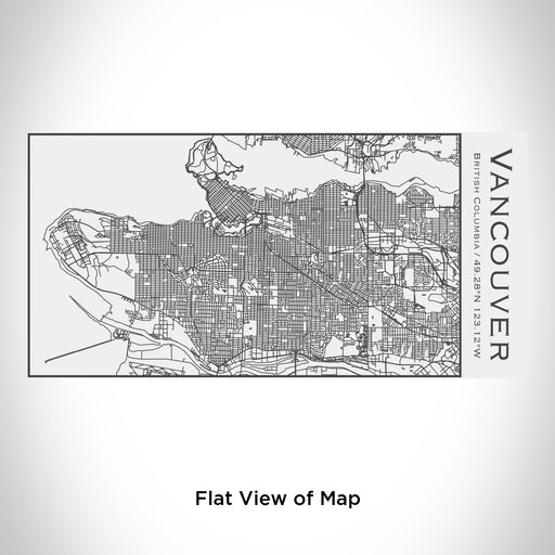 Rendered View of Vancouver British Columbia Map Engraving on 17oz Stainless Steel Insulated Cola Bottle in White