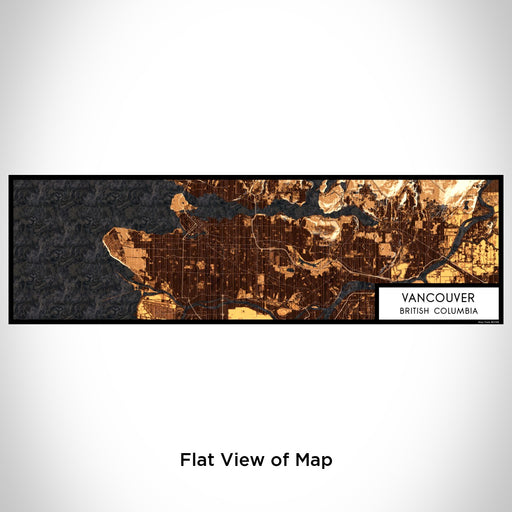 Flat View of Map Custom Vancouver British Columbia Map Enamel Mug in Ember