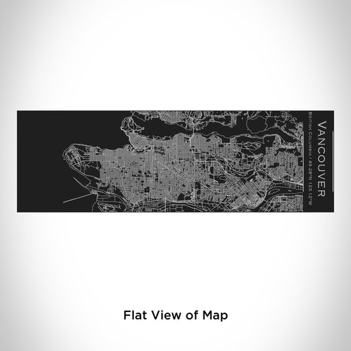 Rendered View of Vancouver British Columbia Map Engraving on 10oz Stainless Steel Insulated Cup with Sliding Lid in Black