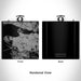 Rendered View of Vancouver British Columbia Map Engraving on 6oz Stainless Steel Flask in Black